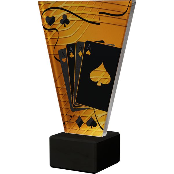statuetka szklana karciarstwo poker