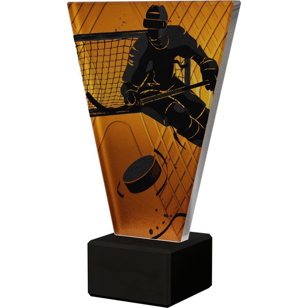 Statuetka szklana hokej
