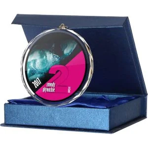 Medal Szklany Podziękowanie 8cm + Etui GRATIS CM002