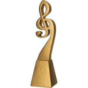 Statuetka Muzyka RP5022-23/G. Złoty klucz wiolinowy