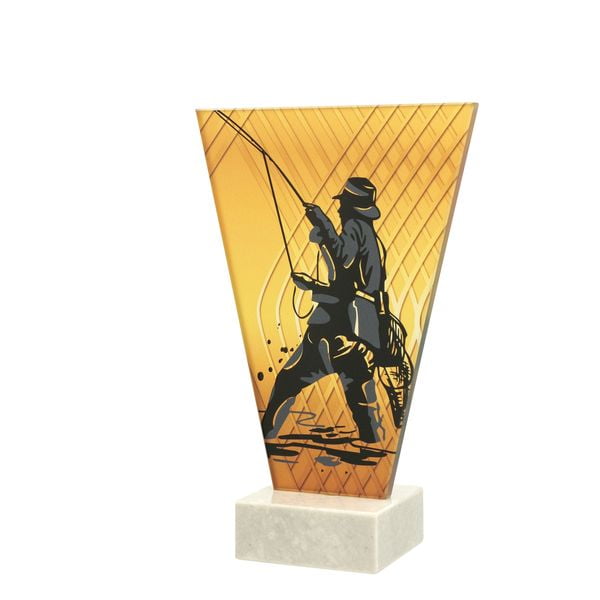 Statuetka szklana wędkarstwo