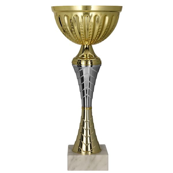 Puchar plastikowy z metalową misą trofeum ogólne