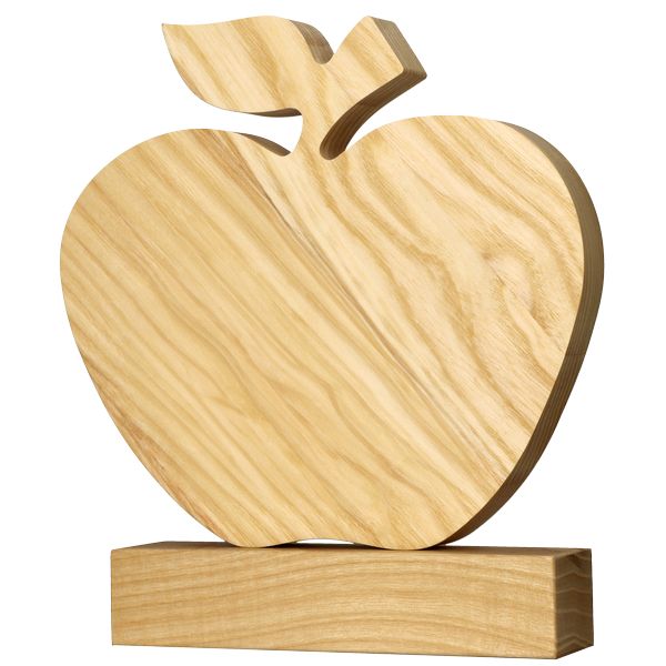 statuetka jabłko drewniane