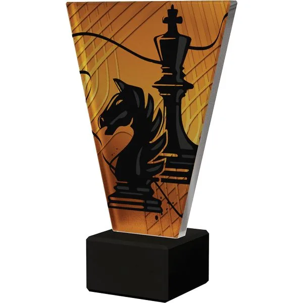 Statuetka Szklana Szachy VL1/CHE/BK