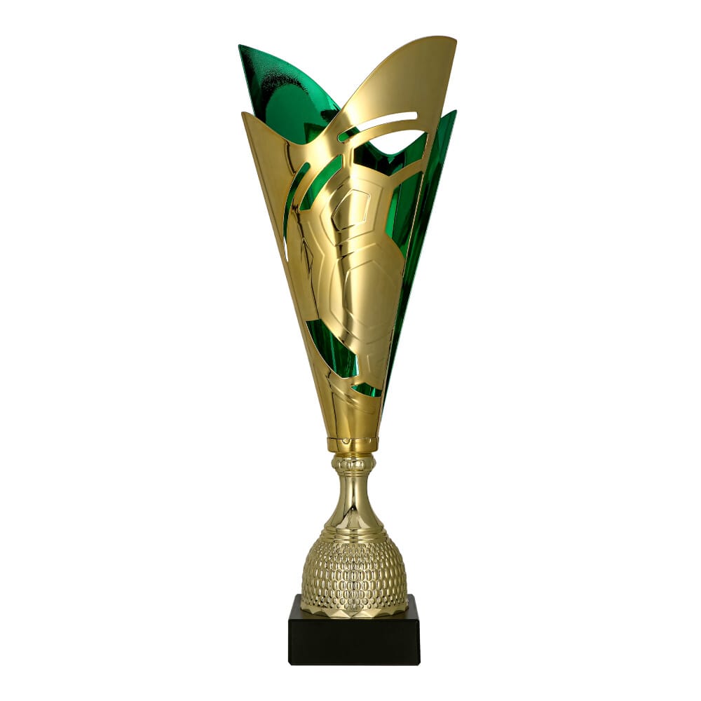 Puchar metalowy złoto-zielony 3162