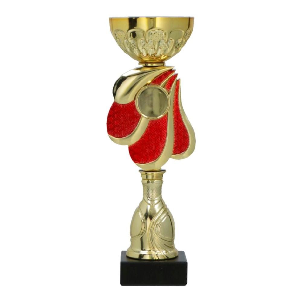 Puchar metalowy złoto-czerwony (emblemat 50mm) 9323