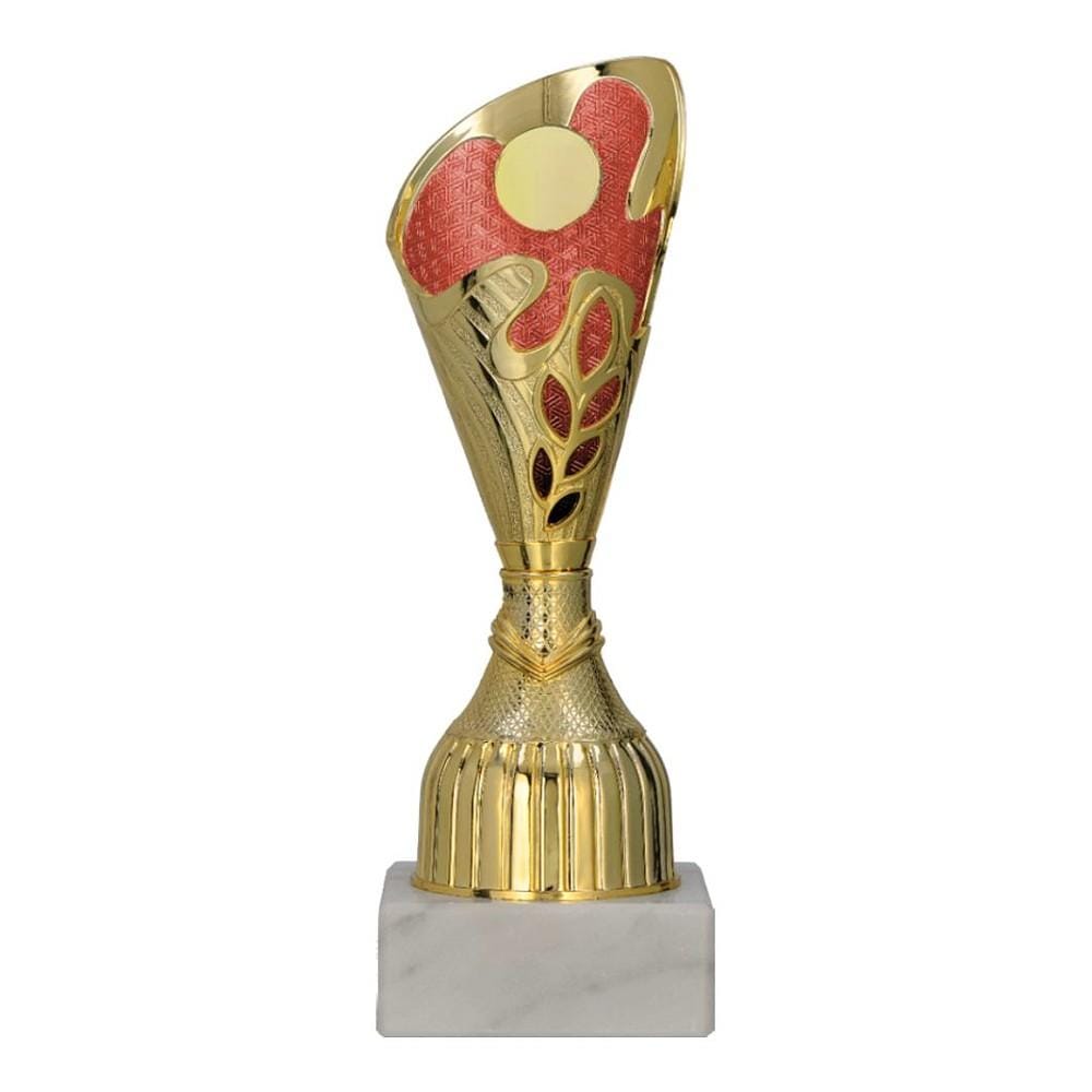 puchar-plastikowy-zloto-czerwony-emblemat-25mm-